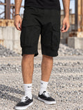 Toolbox Cargo Shorts with industrial background