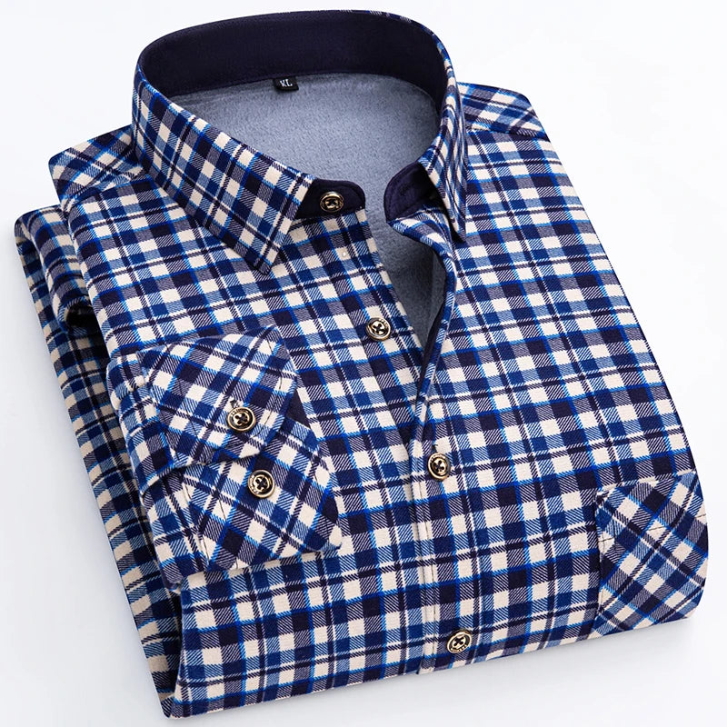 Fleece-Lined Plaid Shirt