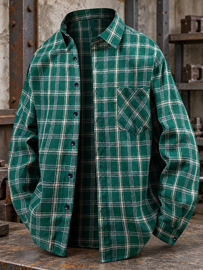 Shift Change Plaid Overshirt