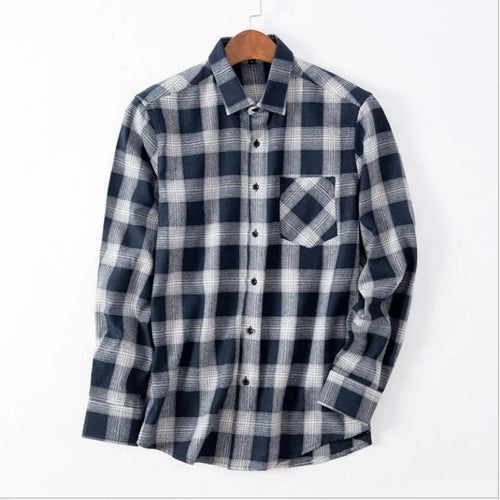 Cotton-Blend Plaid Shirt