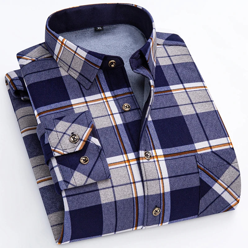 Fleece-Lined Plaid Shirt