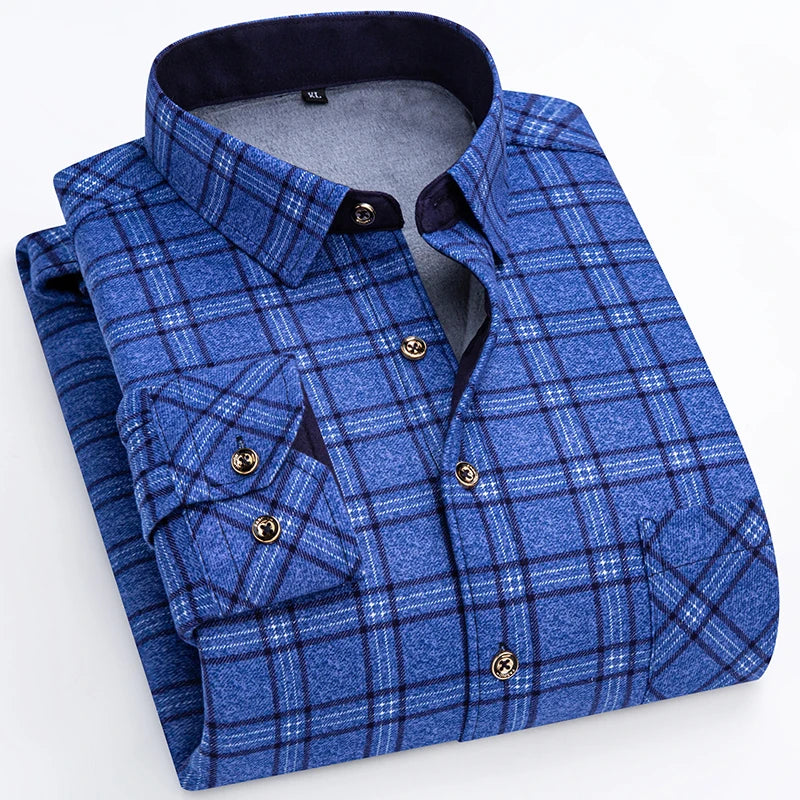 Fleece-Lined Plaid Shirt